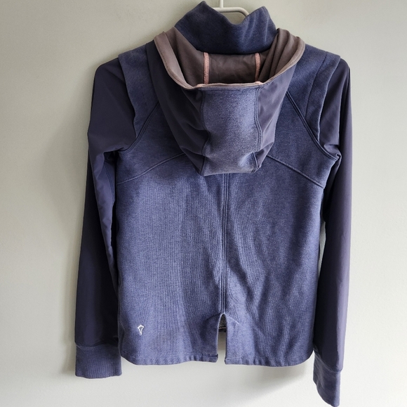 Ivivva By Lululemon Blue Full Zip Hooded Sweatshirt Hoodie Blue Cozy Size 10 - Picture 2 of 12